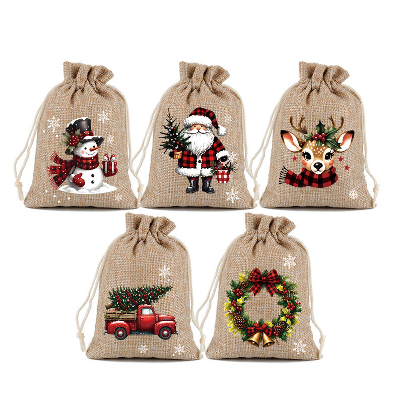 🎄HOT SALE!Christmas Drawstring Gift Bags 🧦🎅