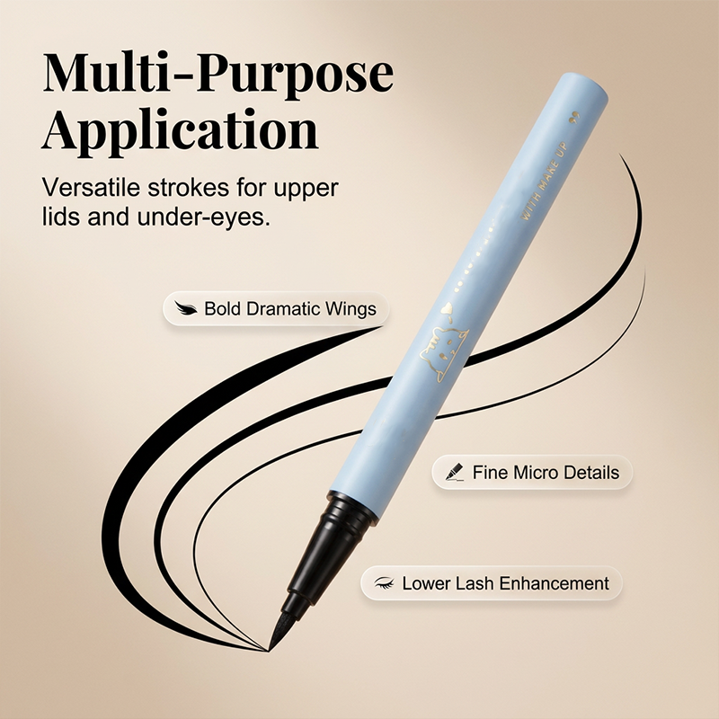 🎉 2026 Sale — Over 15,100 Sold!👁️ Waterproof Ultra‑Fine Liquid Eyeliner Pen‑Smudge‑Proof Beginner‑Friendly Black & Brown Liner ✨