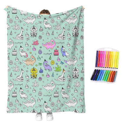 Color & Cuddle Instantly! No-Fade Washable DIY Blanket Kit