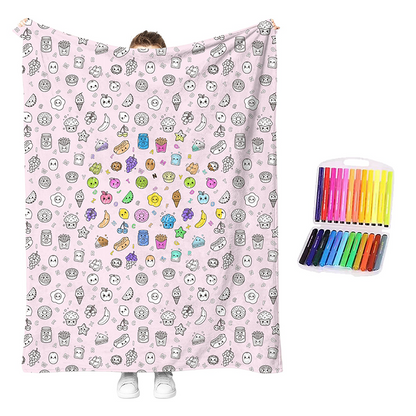Color & Cuddle Instantly! No-Fade Washable DIY Blanket Kit