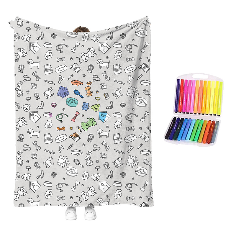 Color & Cuddle Instantly! No-Fade Washable DIY Blanket Kit