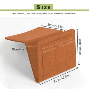 🛏️Bedside Hanging Storage Bag‑Multi‑Pocket Bed Caddy Organizer, Felt Hanging Pouch for Dorm Bunk Bed Hold Tablet Book Phone Stationery