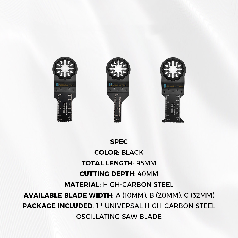 Universal High-Carbon Steel Oscillating Saw Blade