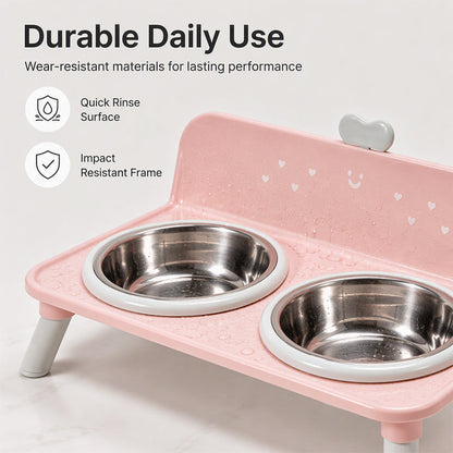 ⏳Time-Limited Special⏰🐾Elevated Double Pet Bowl Feeder | More Natural Feeding Posture For Pets✨