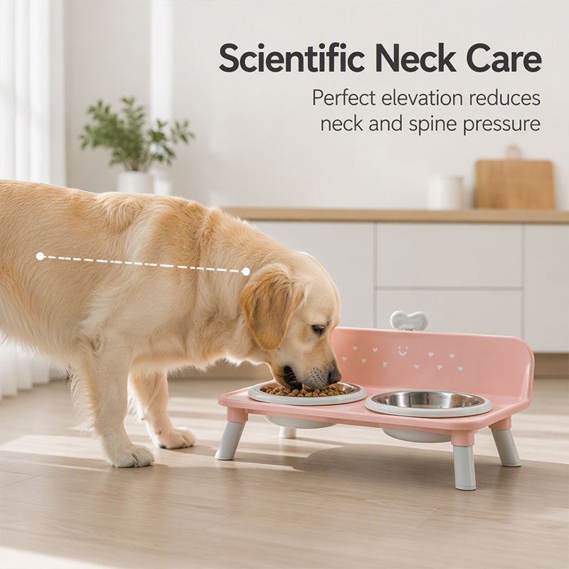 ⏳Time-Limited Special⏰🐾Elevated Double Pet Bowl Feeder | More Natural Feeding Posture For Pets✨