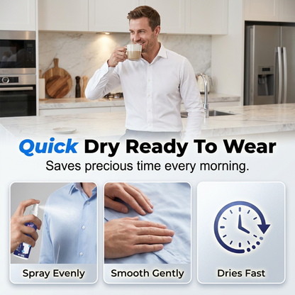 🔥50% OFF! Travel Wrinkle Release Spray – Upgraded Quick Spritz Smooths Shirts, Suits & Dresses, No Iron Needed! ✈️✨
