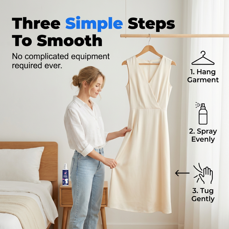 🔥50% OFF! Travel Wrinkle Release Spray – Upgraded Quick Spritz Smooths Shirts, Suits & Dresses, No Iron Needed! ✈️✨