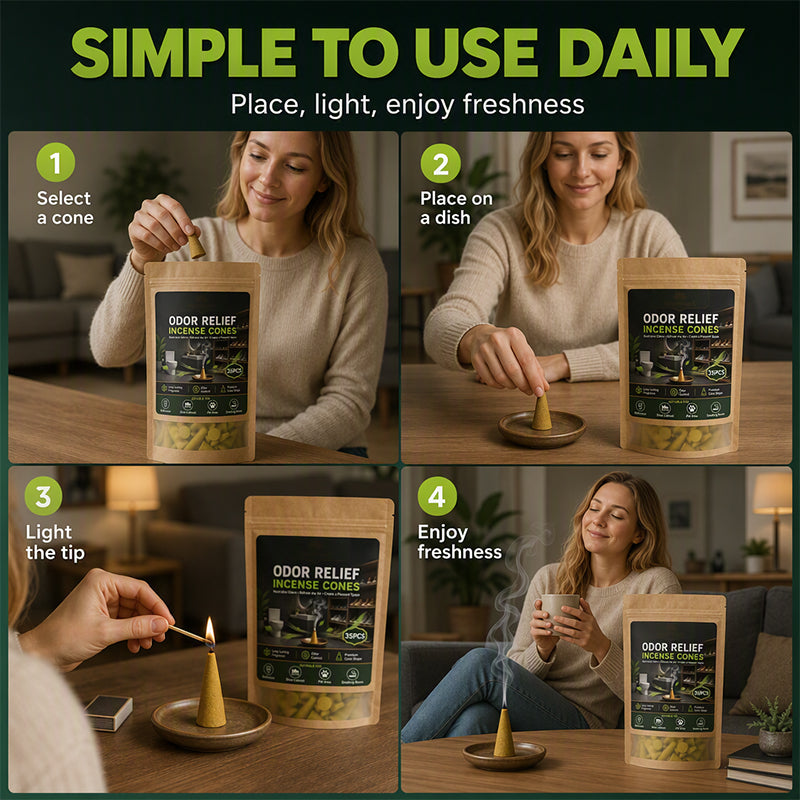 🥳HOT SALE🥳💞10K+ SOLD! Incense Cones! Neutralizes odors, slow burn & 35 cones. Fresh home – grab yours! ✅