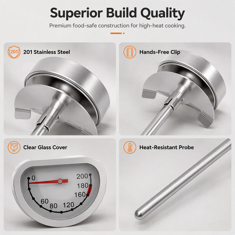Battery-Free Cooking Oil Thermometer Gauge