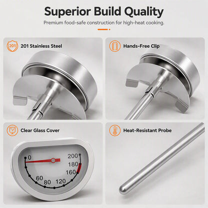 Battery-Free Cooking Oil Thermometer Gauge