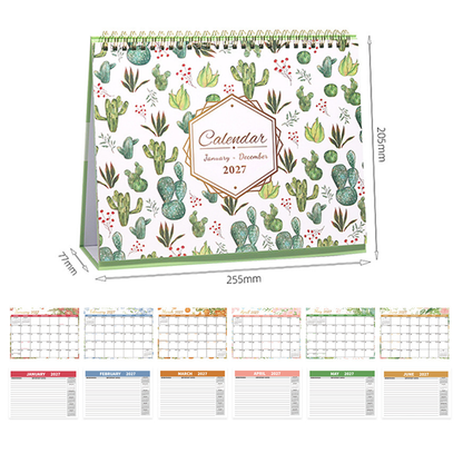 2027 Creative Desk Calendar with Sticky Notes