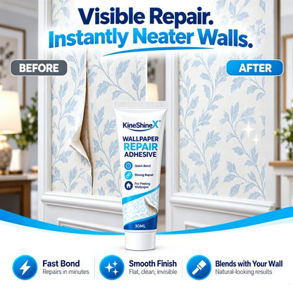 Heavy-Duty Wallpaper Repair Adhesive with Scraper