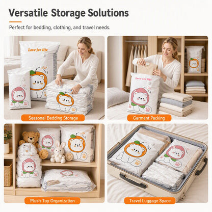 🧺 LIMITED-TIME 50% OFF! ✨ Space-Saving Vacuum Storage Bags – Pump-Free, Durable 🧳