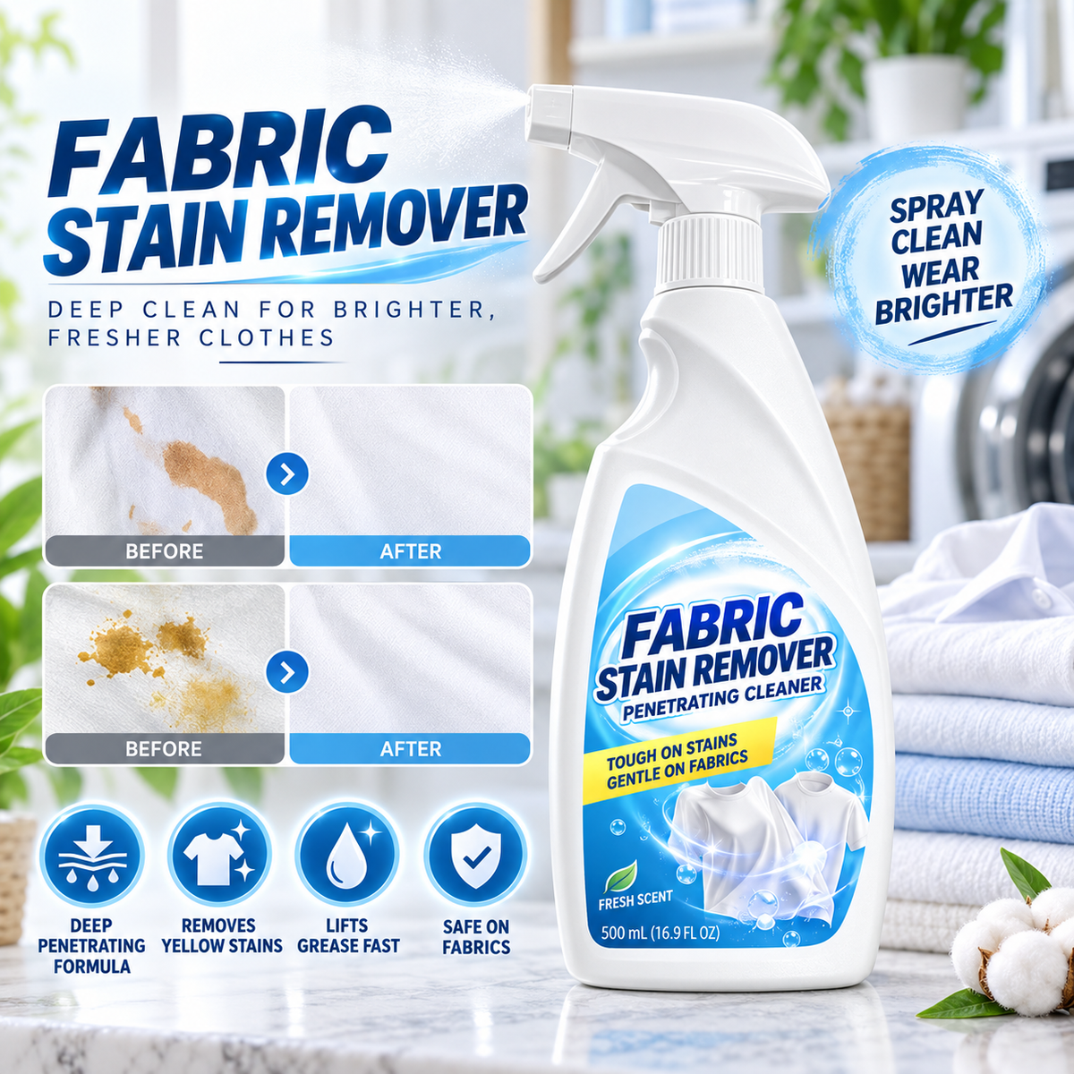 Deep Penetrating Fabric Stain Remover Spray
