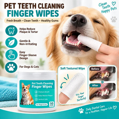 Gentle Pet Ear Cleaning Finger Wipes for Dogs & Cats