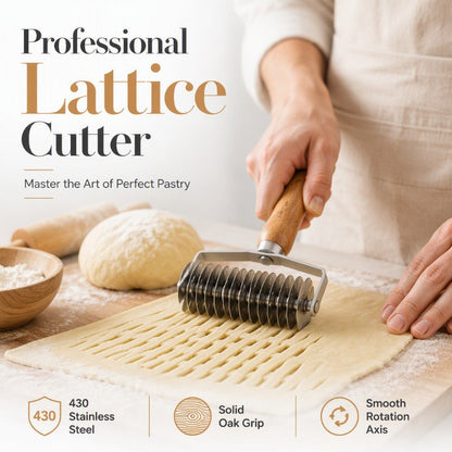 Stainless Steel Pizza Lattice Roller Cutter