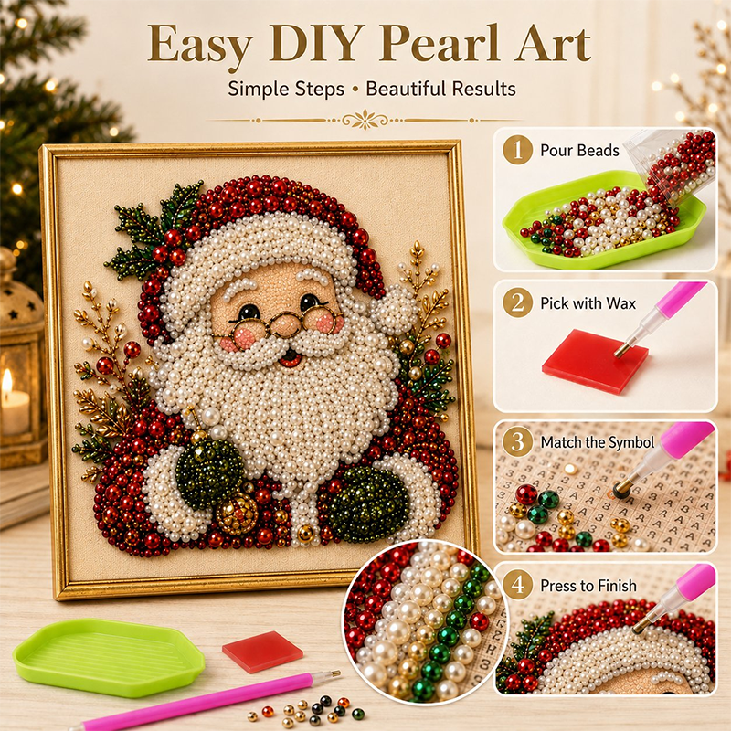 🎄Christmas Pearl & Rhinestone Painting Kit