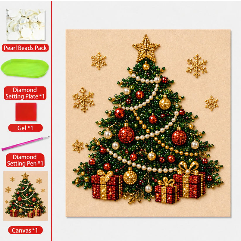 🎄Christmas Pearl & Rhinestone Painting Kit