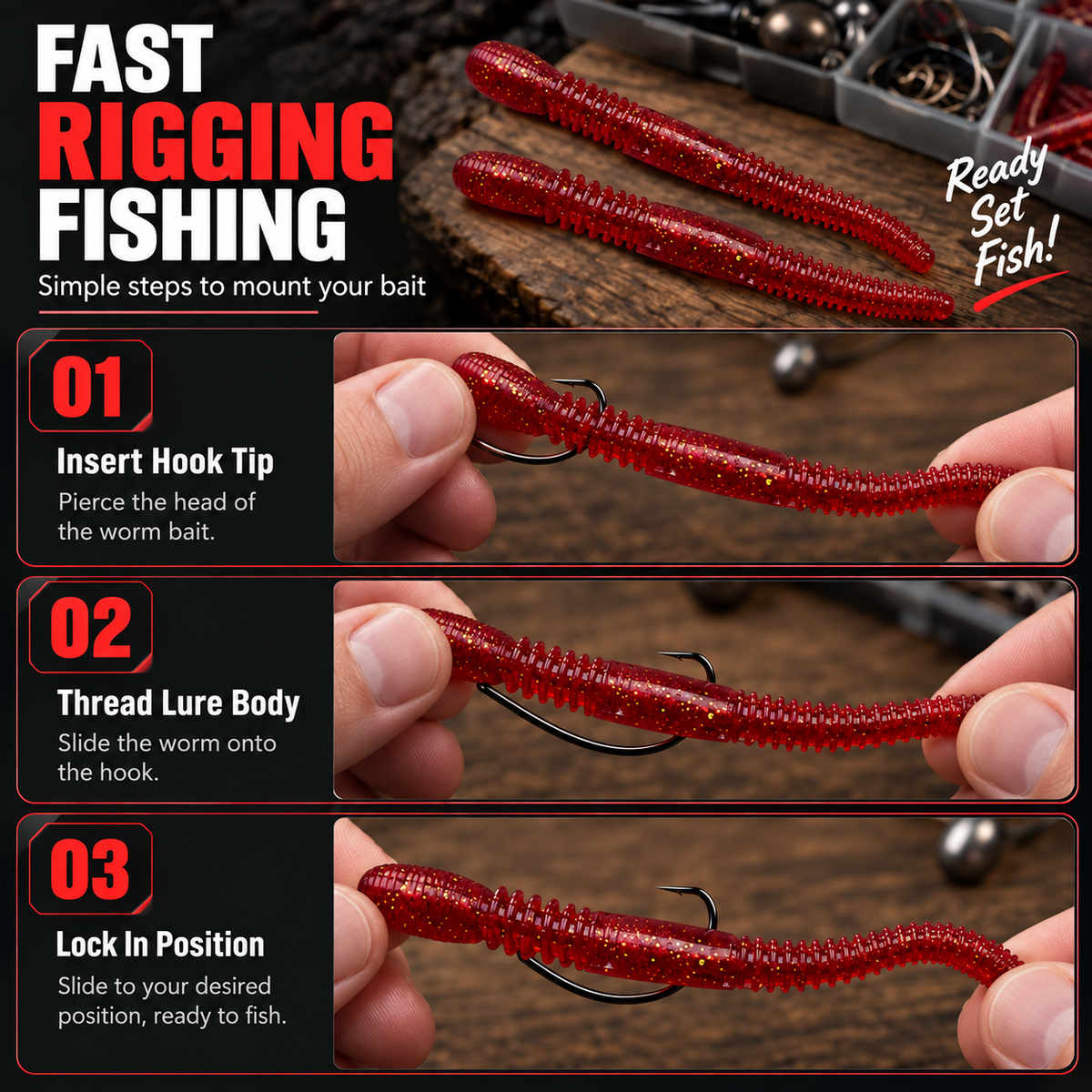 🎣HOT SALE!Soft Plastic Worm Fishing Lures🐟