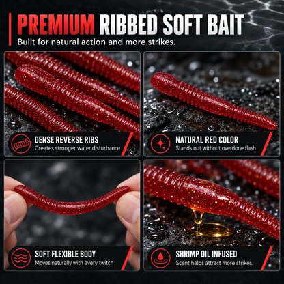 🎣HOT SALE!Soft Plastic Worm Fishing Lures🐟