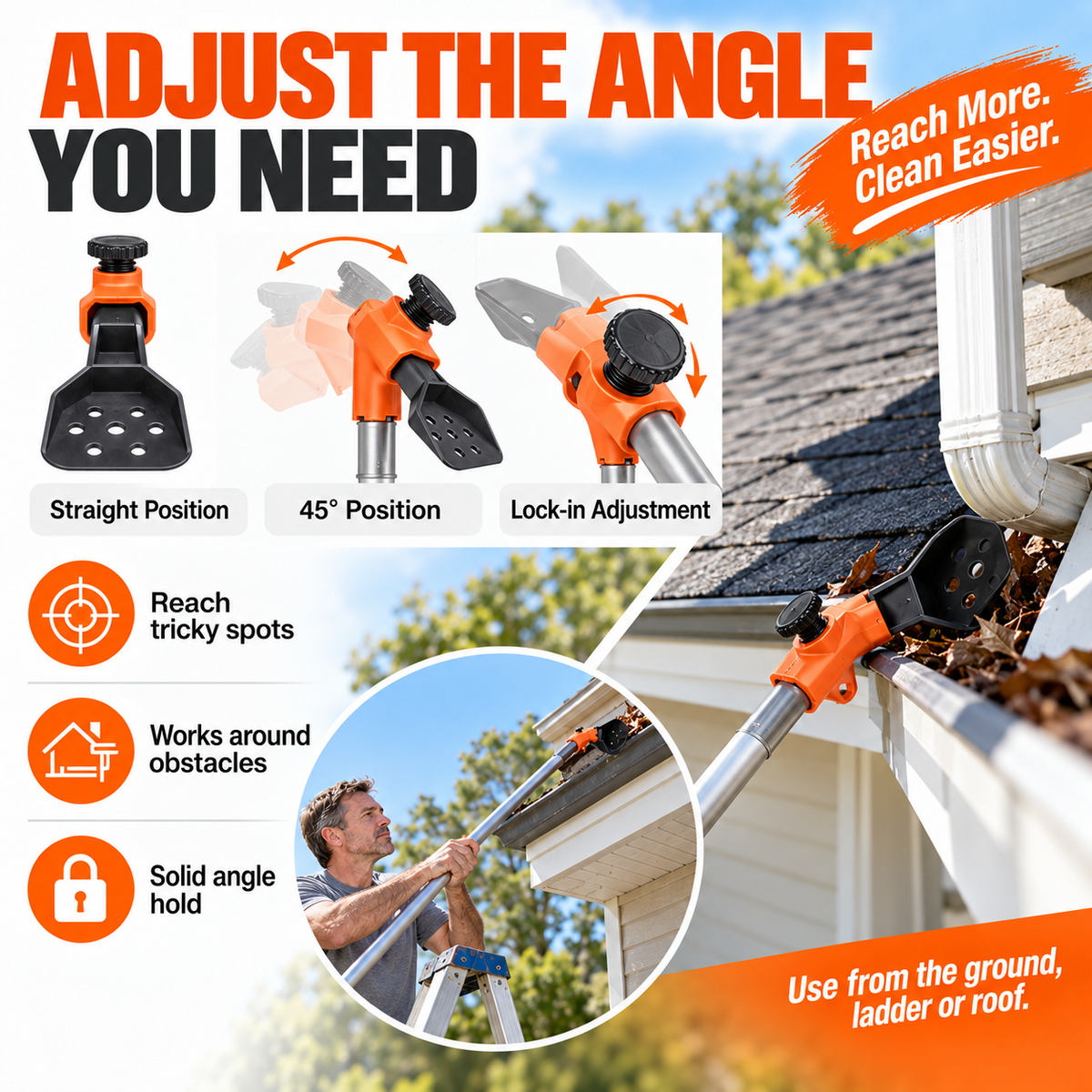 🧹HOT SALE! Multi-Functional Gutter Cleaner Tool