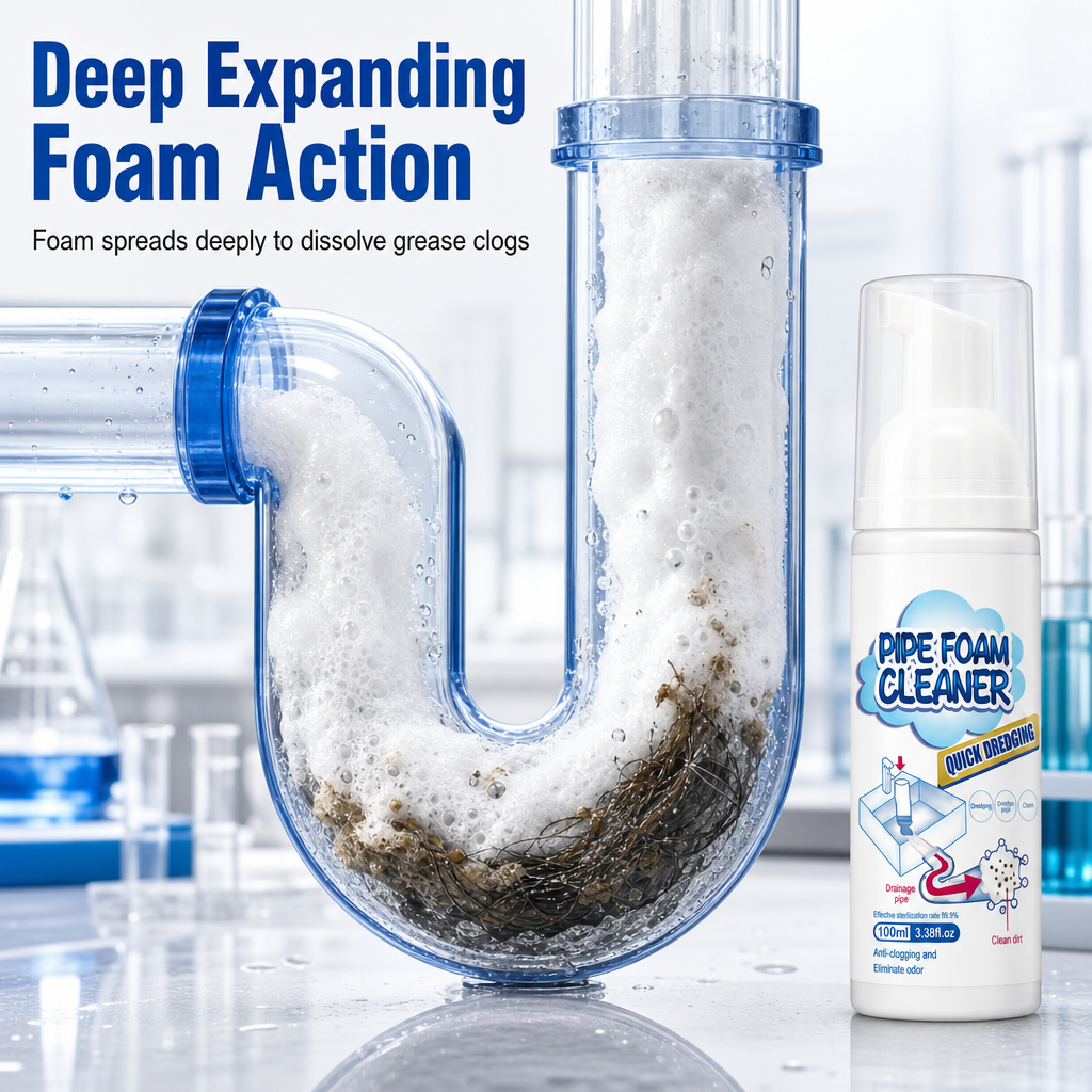Household Pipe Foam Cleaner & Deodorizer