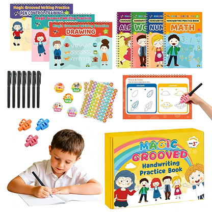 ⏳Time-Limited Special⏰Magic Grooved Handwriting Practice Book Set (7Pcs/Set)