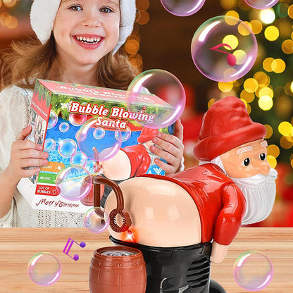 🎅 50% OFF! ✨ Christmas Santa Bubble Maker – One-Click Automatic Bubble Blowing, Joyful Music & Flashing Night Lights – Cute Holiday Toy for Kids & Family Fun 🎄