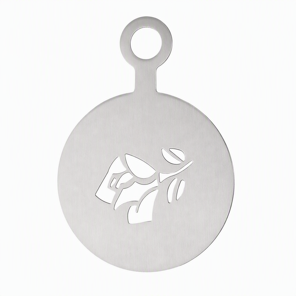☕Stainless Steel Coffee Latte Art Stencil Template