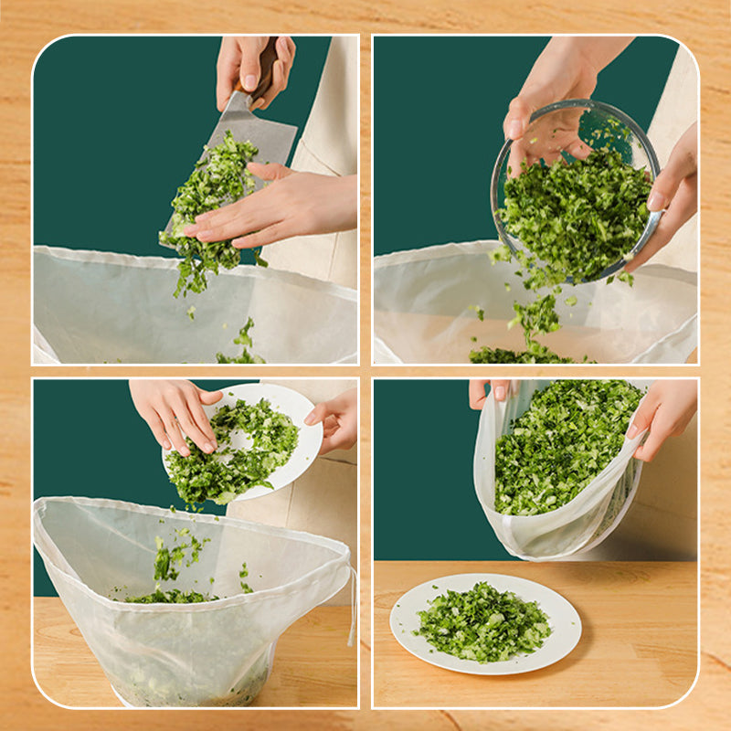 Strain Anything Instantly! No-Mess Fine Mesh Nylon Bag