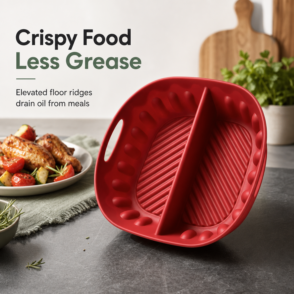 Reusable Divided Air Fryer Silicone Liner