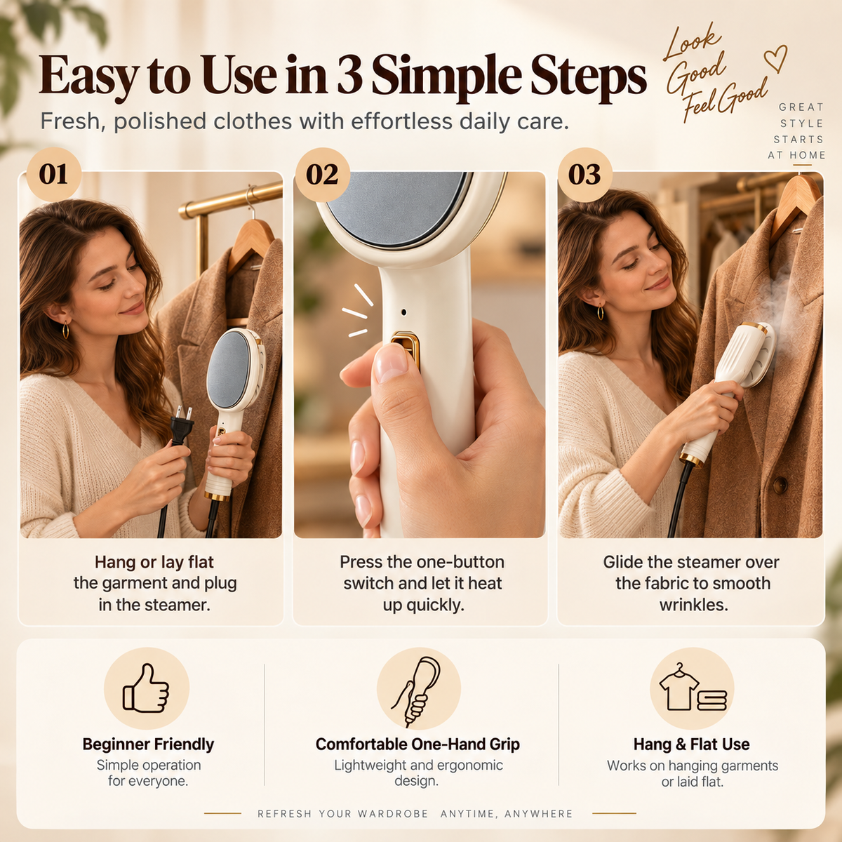 Portable Handheld Garment Steamer