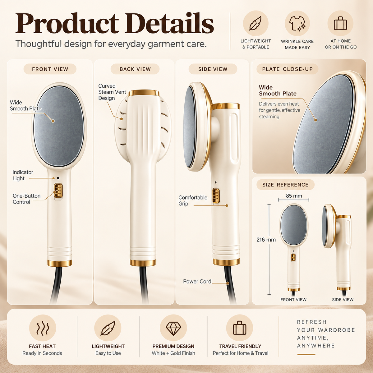 Portable Handheld Garment Steamer