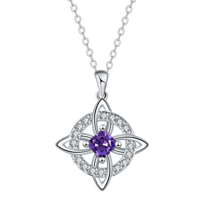☘️ Celtic Knot Birthstone Necklace – Elegant & Adjustable for Everyday & Special Occasions