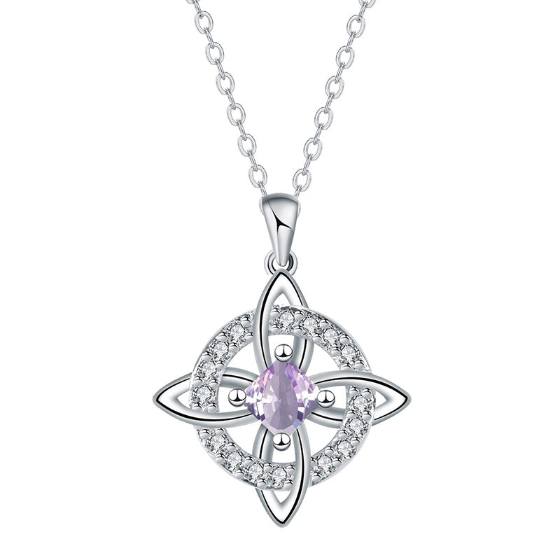 ☘️ Celtic Knot Birthstone Necklace – Elegant & Adjustable for Everyday & Special Occasions
