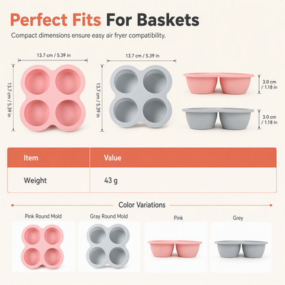 🧁 50% OFF! ✨ 4-Cavity 4-Inch Silicone Cake Mold – Instant Out Release, Heat-Resistant Flexible Design & One-Piece Durable Build – Perfect for Rainbow Cake, Pizza & Air Fryer Baking 🍕