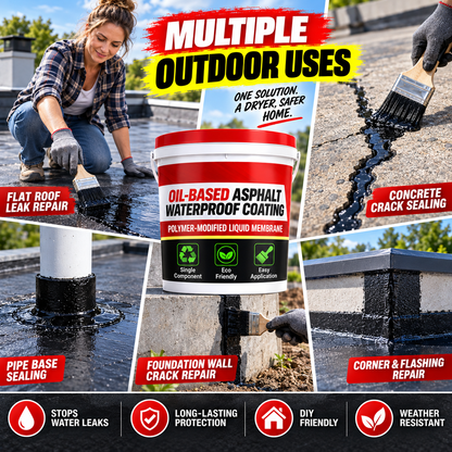 Black Asphalt Roof Waterproof Repair Coatin
