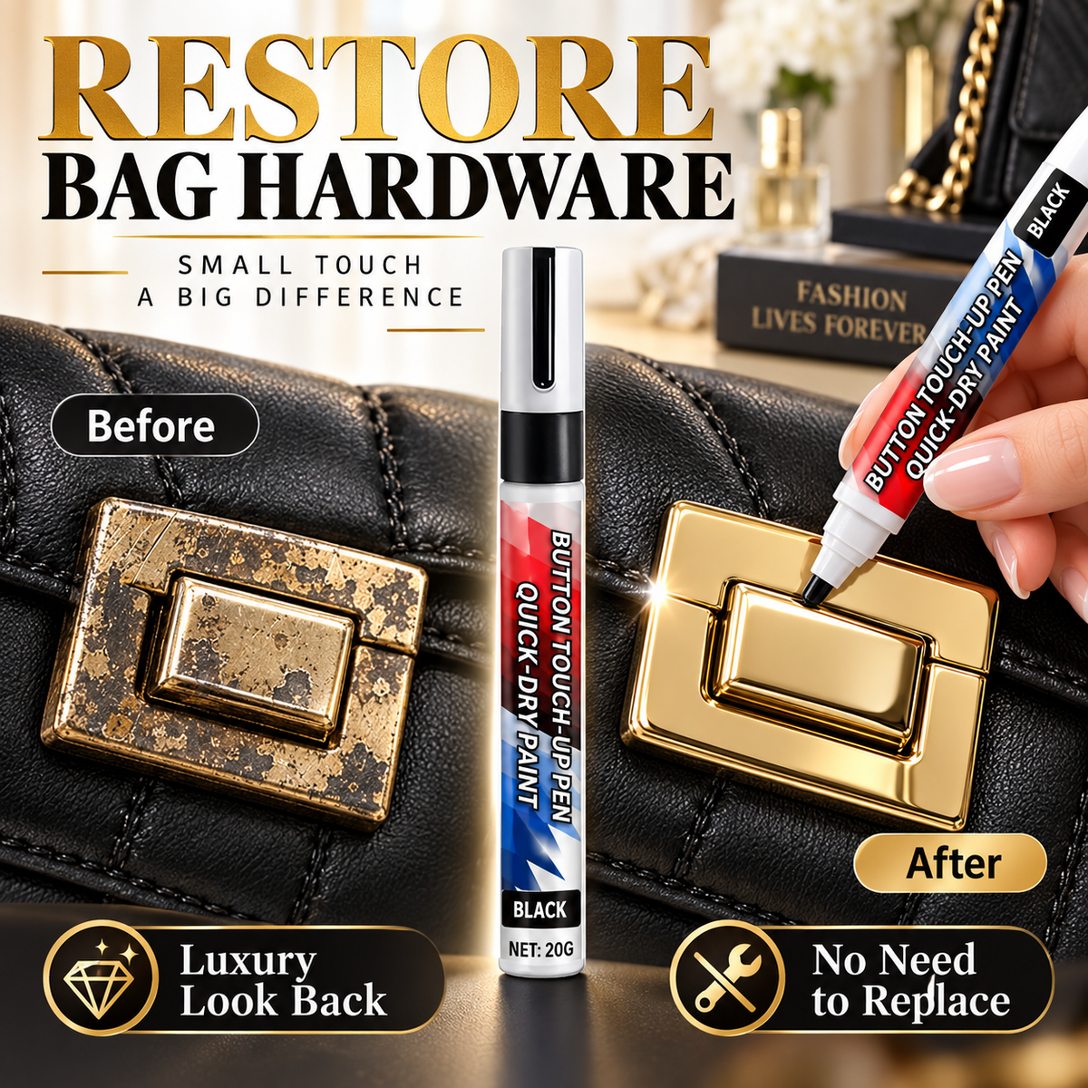Multi-Purpose Button Touch-Up Pen