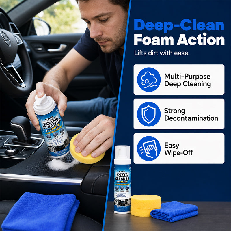 Multi-Functional Foam Cleaner for Car Interior Leather and Vinyl Restorer 150ml