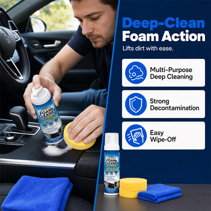 Multi-Functional Foam Cleaner for Car Interior Leather and Vinyl Restorer 150ml