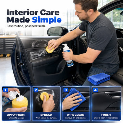 Multi-Functional Foam Cleaner for Car Interior Leather and Vinyl Restorer 150ml