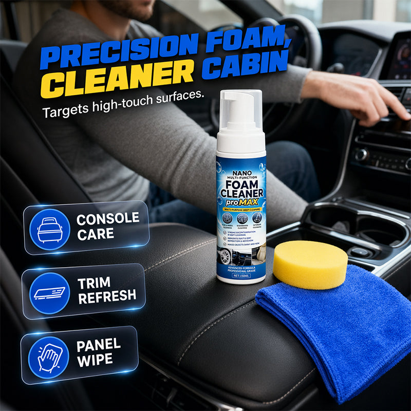 Multi-Functional Foam Cleaner for Car Interior Leather and Vinyl Restorer 150ml