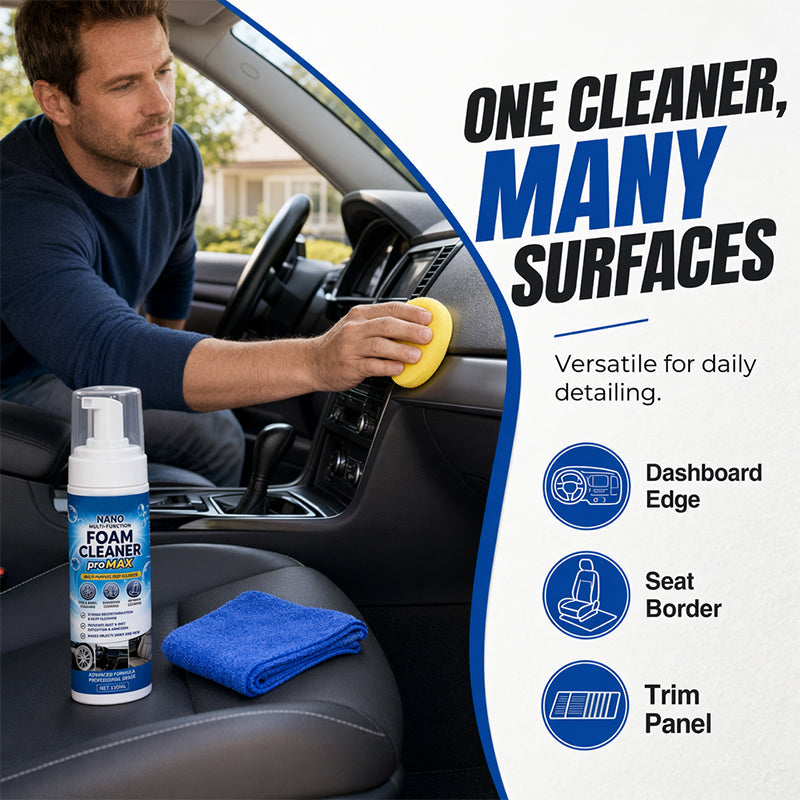 Multi-Functional Foam Cleaner for Car Interior Leather and Vinyl Restorer 150ml