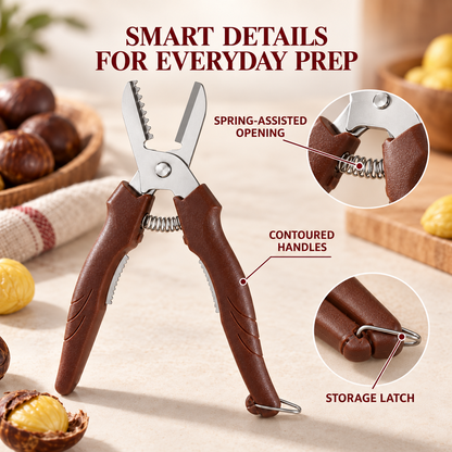 🌰 LIMITED-TIME 50% OFF! ⚡ 2-in-1 Chestnut Shear – Dual-Edge, Labor-Saving, Safe ✨