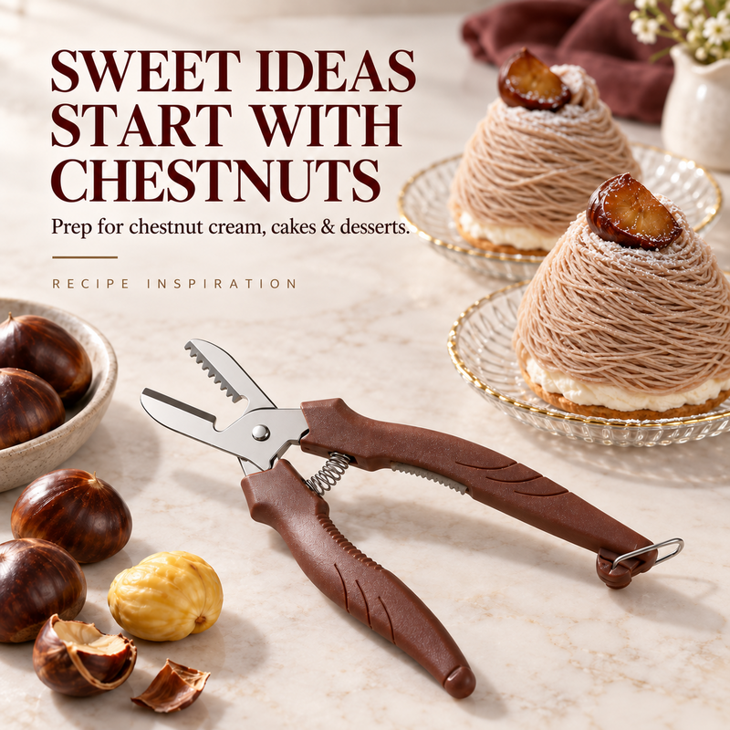 🌰 LIMITED-TIME 50% OFF! ⚡ 2-in-1 Chestnut Shear – Dual-Edge, Labor-Saving, Safe ✨