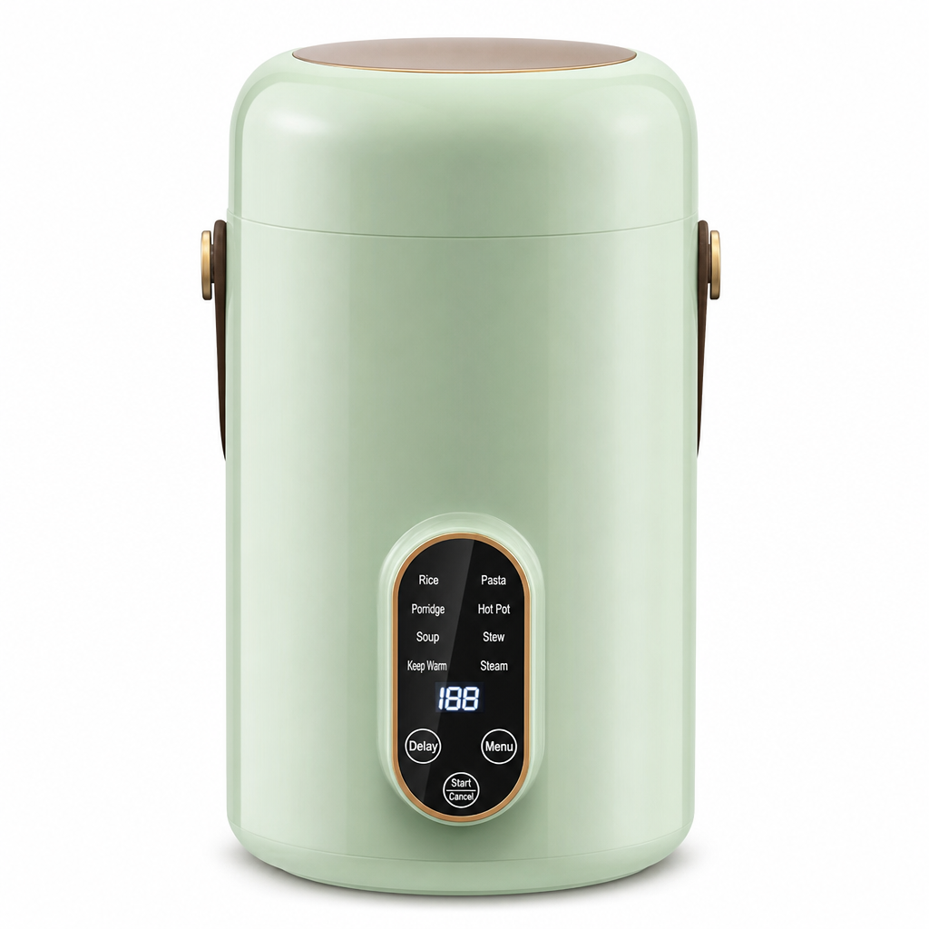 Multi Functional Mini Electric Slow Cooker and Stew Pot with Preset Timer