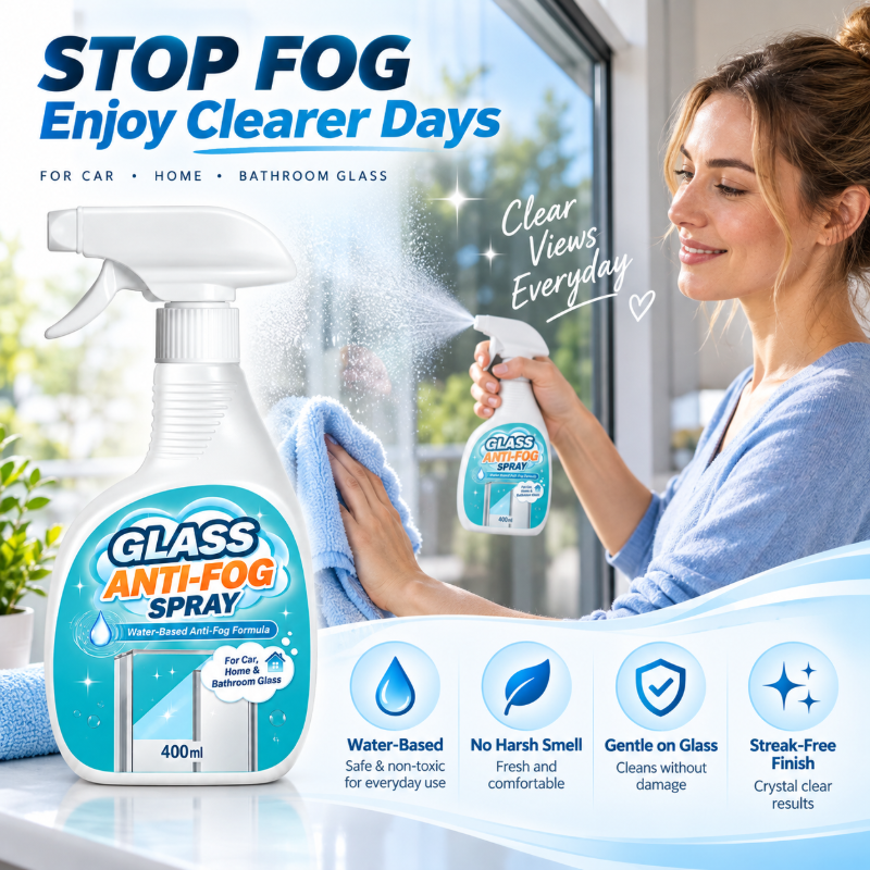 Glass Anti-Fog Spray for Car Windshield & Home Windows