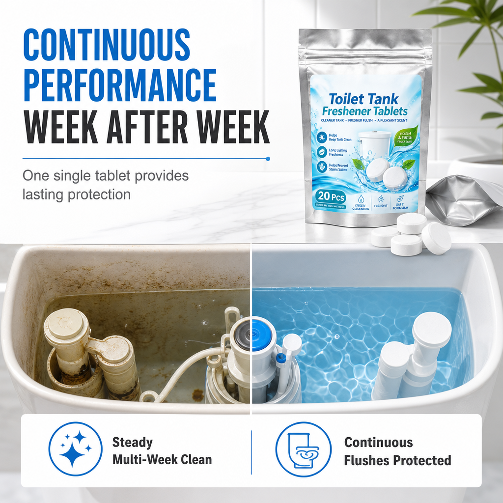 🥳2026 HOT SALE🥳💞50K+ SOLD! 🚽✨ 50% OFF! 20 Pack Toilet Tank Freshener Tablets – effervescent action fights odor, slow release cleans constantly. Gentle on plumbing! 🧼✅