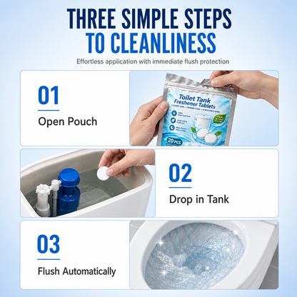 🥳2026 HOT SALE🥳💞50K+ SOLD! 🚽✨ 50% OFF! 20 Pack Toilet Tank Freshener Tablets – effervescent action fights odor, slow release cleans constantly. Gentle on plumbing! 🧼✅