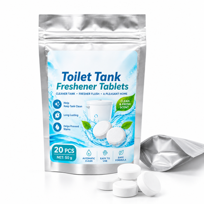 🥳2026 HOT SALE🥳💞50K+ SOLD! 🚽✨ 50% OFF! 20 Pack Toilet Tank Freshener Tablets – effervescent action fights odor, slow release cleans constantly. Gentle on plumbing! 🧼✅